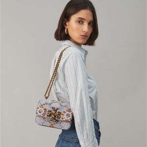 NWOT Tory Burch Eleanor Small Bag in Blue Frost